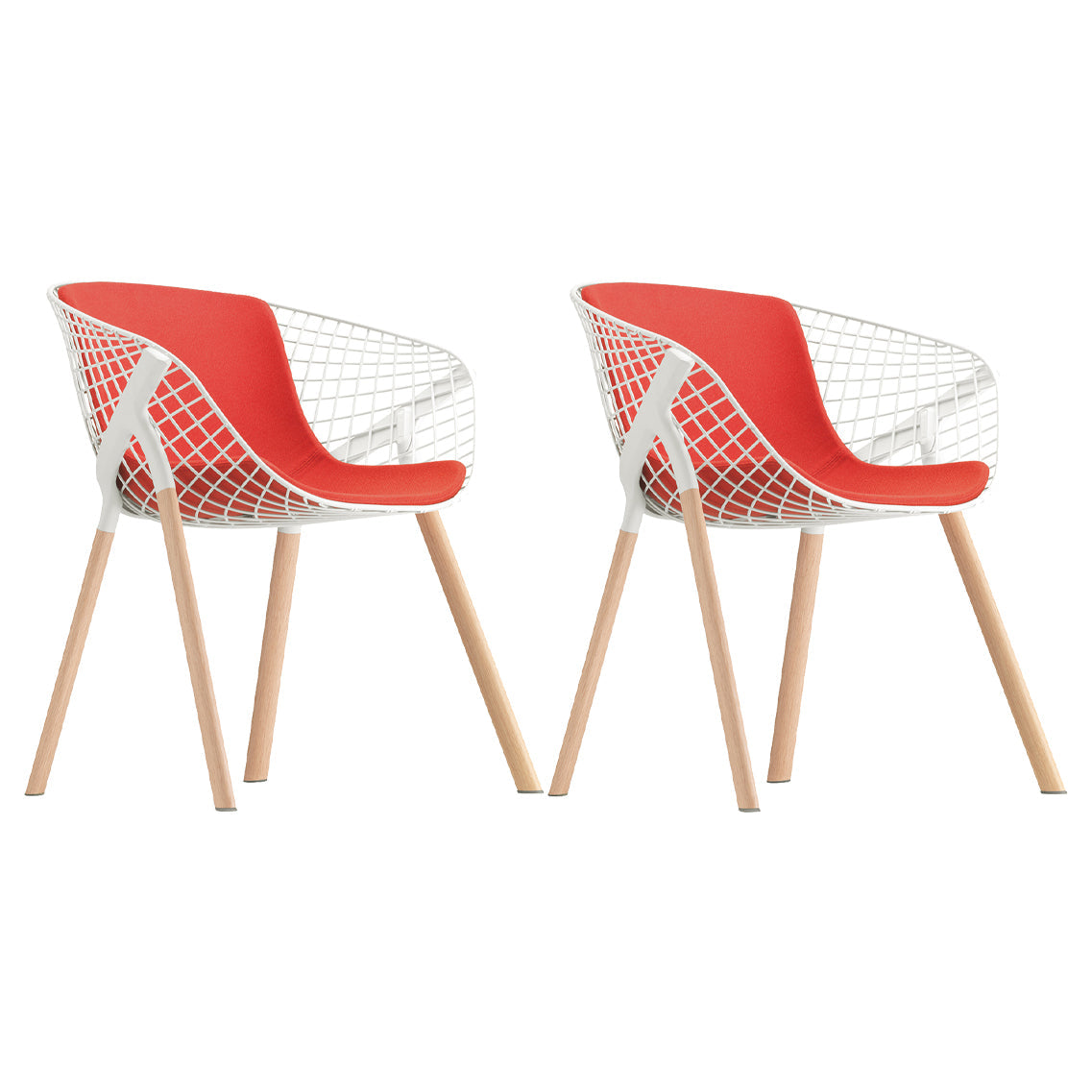 Modern Style Arm Chair Metal Cross Back Dining Room Chair for Indoor Red 2 Piece Set Clearhalo 'Dining Chairs' 'Dining Tables & Seating' 'dining_chair' 'furn' 'furn_dining_chair' 'Furniture' 'Kitchen & Dining Furniture' 7650163