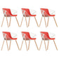 Modern Style Arm Chair Metal Cross Back Dining Room Chair for Indoor Red 6 Piece Set Clearhalo 'Dining Chairs' 'Dining Tables & Seating' 'dining_chair' 'furn' 'furn_dining_chair' 'Furniture' 'Kitchen & Dining Furniture' 7650166
