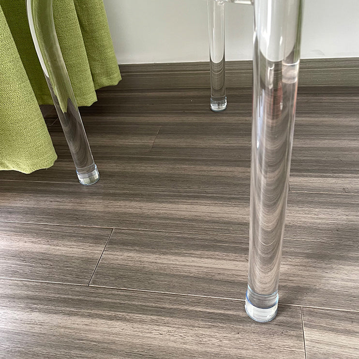 Moderne stijl eetkamerstoel leer open achterkant stoel met acrylbasis