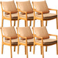 Home Contemporary Dining Chair Solid Wood Upholstered Dining Chair Light Camel Tech Cloth 6 Piece Set Clearhalo 'Dining Chairs' 'Dining Tables & Seating' 'dining_chair' 'furn' 'furn_dining_chair' 'Furniture' 'Kitchen & Dining Furniture' 7650346