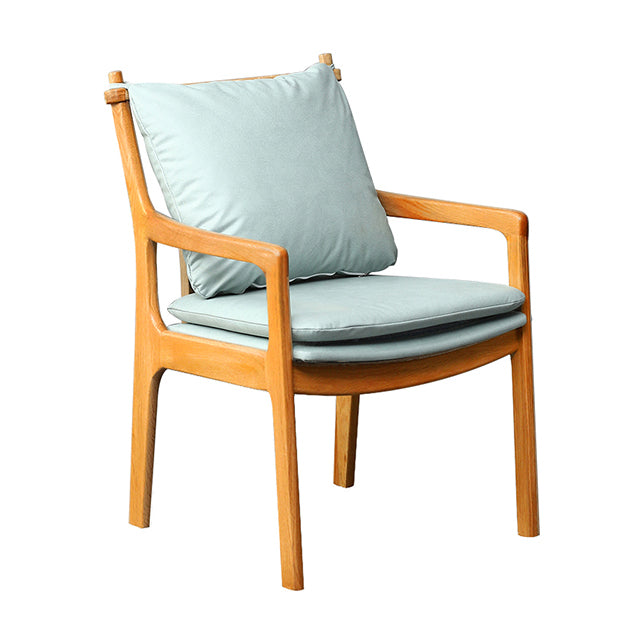 Home Contemporary Dining Chair Solid Wood Upholstered Dining Chair Wood-Green Tech Cloth 1 Piece Clearhalo 'Dining Chairs' 'Dining Tables & Seating' 'dining_chair' 'furn' 'furn_dining_chair' 'Furniture' 'Kitchen & Dining Furniture' 7650360