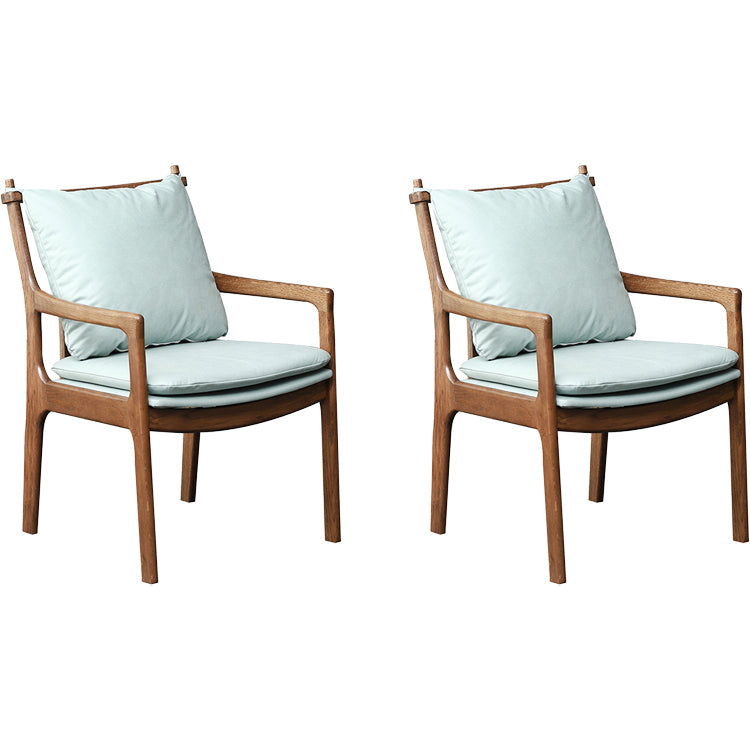 Home Contemporary Dining Chair Solid Wood Upholstered Dining Chair Brown Green Tech Cloth 2 Piece Set Clearhalo 'Dining Chairs' 'Dining Tables & Seating' 'dining_chair' 'furn' 'furn_dining_chair' 'Furniture' 'Kitchen & Dining Furniture' 7650366