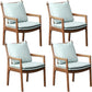 Home Contemporary Dining Chair Solid Wood Upholstered Dining Chair Brown Green Tech Cloth 4 Piece Set Clearhalo 'Dining Chairs' 'Dining Tables & Seating' 'dining_chair' 'furn' 'furn_dining_chair' 'Furniture' 'Kitchen & Dining Furniture' 7650367