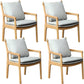 Home Contemporary Dining Chair Solid Wood Upholstered Dining Chair Wood + Gray Tech Cloth 4 Piece Set Clearhalo 'Dining Chairs' 'Dining Tables & Seating' 'dining_chair' 'furn' 'furn_dining_chair' 'Furniture' 'Kitchen & Dining Furniture' 7650377
