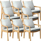 Home Contemporary Dining Chair Solid Wood Upholstered Dining Chair Wood + Gray Tech Cloth 8 Piece Set Clearhalo 'Dining Chairs' 'Dining Tables & Seating' 'dining_chair' 'furn' 'furn_dining_chair' 'Furniture' 'Kitchen & Dining Furniture' 7650379