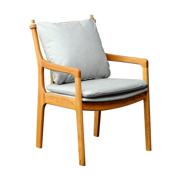 Home Contemporary Dining Chair Solid Wood Upholstered Dining Chair Light Brown-Grey Tech Cloth 1 Piece Clearhalo 'Dining Chairs' 'Dining Tables & Seating' 'dining_chair' 'furn' 'furn_dining_chair' 'Furniture' 'Kitchen & Dining Furniture' 7650385