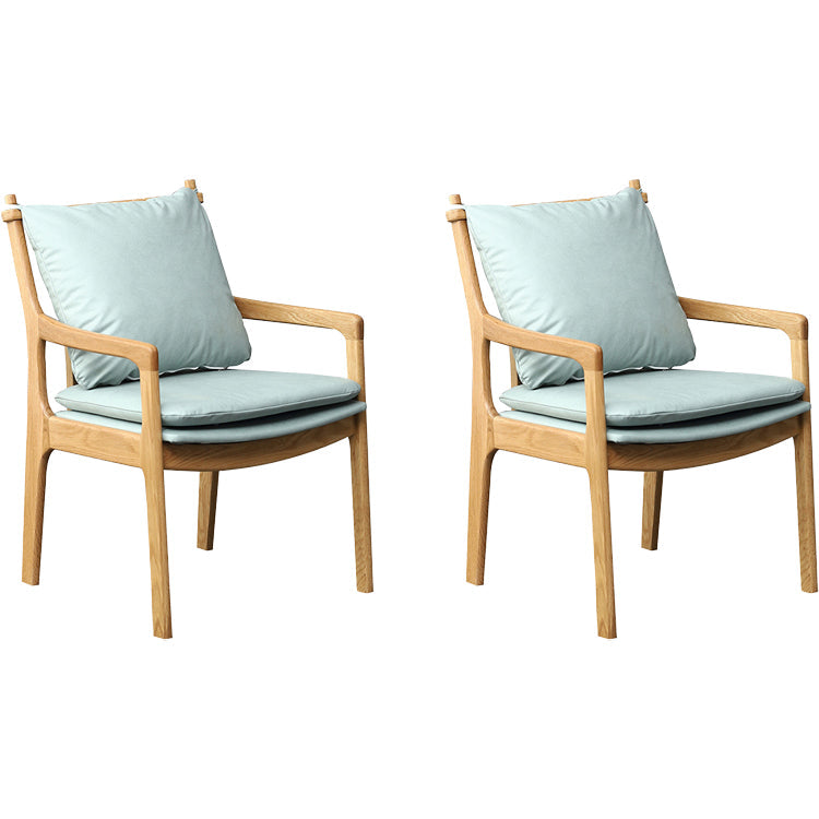 Home Contemporary Dining Chair Solid Wood Upholstered Dining Chair Wood Light Green Tech Cloth 2 Piece Set Clearhalo 'Dining Chairs' 'Dining Tables & Seating' 'dining_chair' 'furn' 'furn_dining_chair' 'Furniture' 'Kitchen & Dining Furniture' 7650391