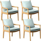 Home Contemporary Dining Chair Solid Wood Upholstered Dining Chair Wood Light Green Tech Cloth 4 Piece Set Clearhalo 'Dining Chairs' 'Dining Tables & Seating' 'dining_chair' 'furn' 'furn_dining_chair' 'Furniture' 'Kitchen & Dining Furniture' 7650392