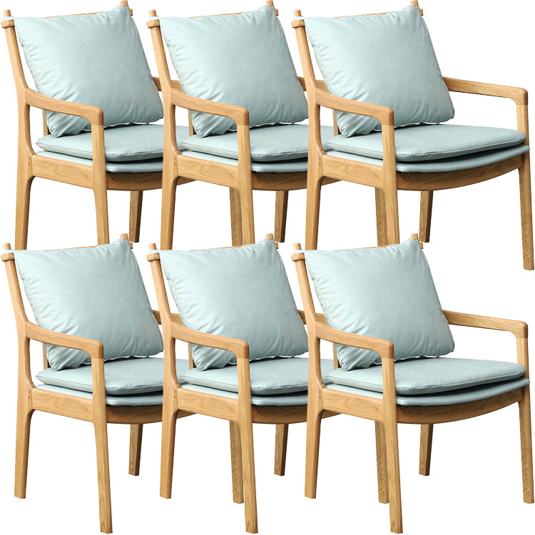 Home Contemporary Dining Chair Solid Wood Upholstered Dining Chair Wood Light Green Tech Cloth 6 Piece Set Clearhalo 'Dining Chairs' 'Dining Tables & Seating' 'dining_chair' 'furn' 'furn_dining_chair' 'Furniture' 'Kitchen & Dining Furniture' 7650393