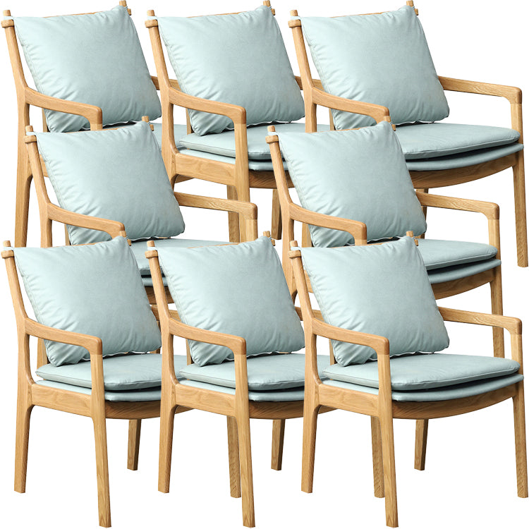 Home Contemporary Dining Chair Solid Wood Upholstered Dining Chair Wood Light Green Tech Cloth 8 Piece Set Clearhalo 'Dining Chairs' 'Dining Tables & Seating' 'dining_chair' 'furn' 'furn_dining_chair' 'Furniture' 'Kitchen & Dining Furniture' 7650394