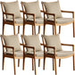 Home Contemporary Dining Chair Solid Wood Upholstered Dining Chair Natural Wood Khaki Cotton and Linen 6 Piece Set Clearhalo 'Dining Chairs' 'Dining Tables & Seating' 'dining_chair' 'furn' 'furn_dining_chair' 'Furniture' 'Kitchen & Dining Furniture' 7650398
