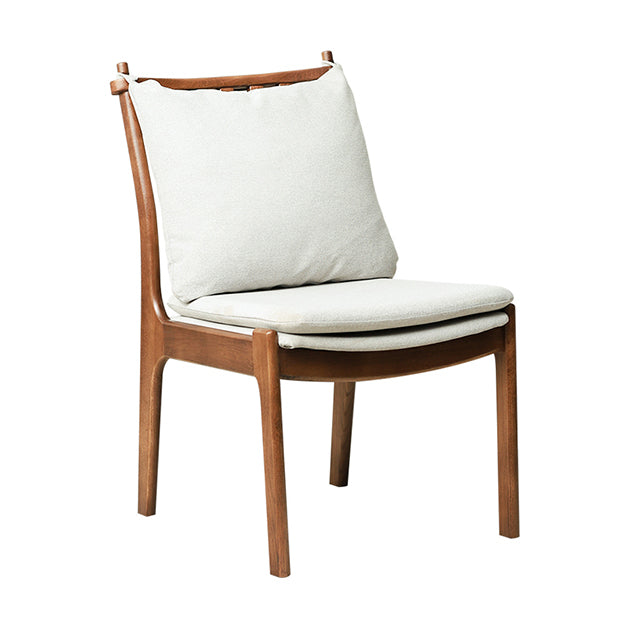 Home Contemporary Dining Chair Solid Wood Upholstered Dining Chair Gray-Brown Cotton and Linen 1 Piece Clearhalo 'Dining Chairs' 'Dining Tables & Seating' 'dining_chair' 'furn' 'furn_dining_chair' 'Furniture' 'Kitchen & Dining Furniture' 7650400