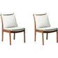 Home Contemporary Dining Chair Solid Wood Upholstered Dining Chair Gray-Brown Cotton and Linen 2 Piece Set Clearhalo 'Dining Chairs' 'Dining Tables & Seating' 'dining_chair' 'furn' 'furn_dining_chair' 'Furniture' 'Kitchen & Dining Furniture' 7650401