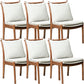 Home Contemporary Dining Chair Solid Wood Upholstered Dining Chair Gray-Brown Cotton and Linen 6 Piece Set Clearhalo 'Dining Chairs' 'Dining Tables & Seating' 'dining_chair' 'furn' 'furn_dining_chair' 'Furniture' 'Kitchen & Dining Furniture' 7650403