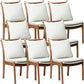 Home Contemporary Dining Chair Solid Wood Upholstered Dining Chair Gray-Brown Cotton and Linen 8 Piece Set Clearhalo 'Dining Chairs' 'Dining Tables & Seating' 'dining_chair' 'furn' 'furn_dining_chair' 'Furniture' 'Kitchen & Dining Furniture' 7650404