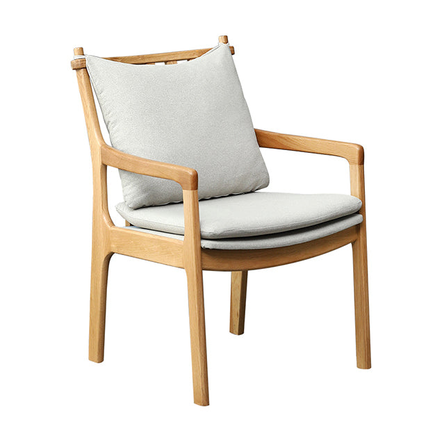 Home Contemporary Dining Chair Solid Wood Upholstered Dining Chair Cotton and Linen 1 Piece Clearhalo 'Dining Chairs' 'Dining Tables & Seating' 'dining_chair' 'furn' 'furn_dining_chair' 'Furniture' 'Kitchen & Dining Furniture' 7650415