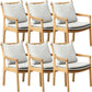 Home Contemporary Dining Chair Solid Wood Upholstered Dining Chair Wood + Gray Cotton and Linen 6 Piece Set Clearhalo 'Dining Chairs' 'Dining Tables & Seating' 'dining_chair' 'furn' 'furn_dining_chair' 'Furniture' 'Kitchen & Dining Furniture' 7650418