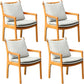 Home Contemporary Dining Chair Solid Wood Upholstered Dining Chair Light Brown-Grey Cotton and Linen 4 Piece Set Clearhalo 'Dining Chairs' 'Dining Tables & Seating' 'dining_chair' 'furn' 'furn_dining_chair' 'Furniture' 'Kitchen & Dining Furniture' 7650421