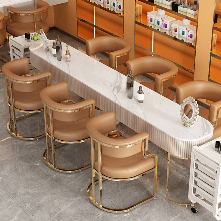 Sillas de comedor tapizadas al estilo glamor de la espalda abierta para el comedor para el comedor