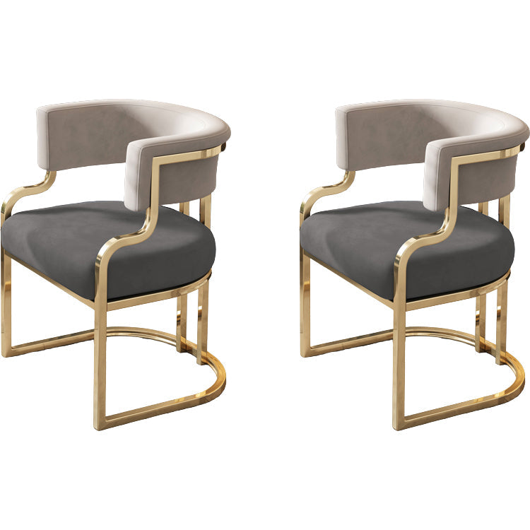 Sillas de comedor tapizadas al estilo glamor de la espalda abierta para el comedor para el comedor