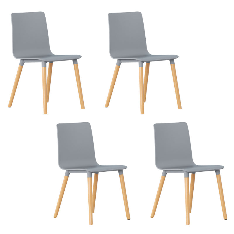 Zeitgenössischer offener Esstuhl Holzseitenstuhl für Esszimmer