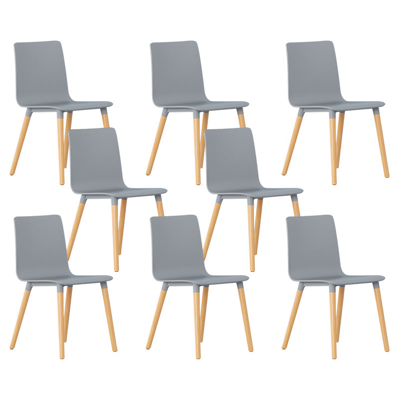 Zeitgenössischer offener Esstuhl Holzseitenstuhl für Esszimmer