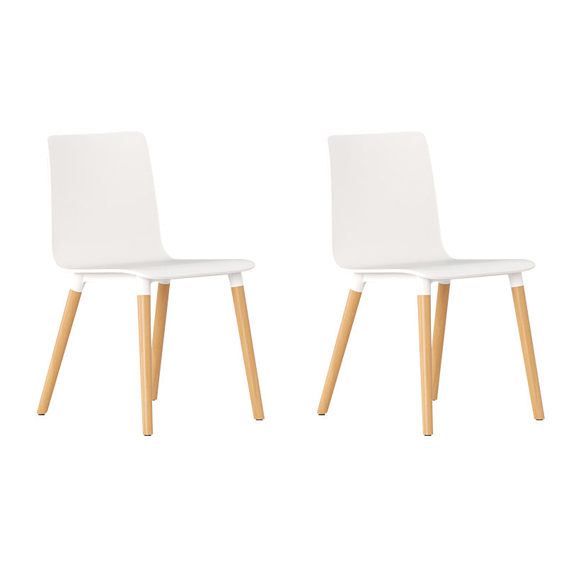 Zeitgenössischer offener Esstuhl Holzseitenstuhl für Esszimmer