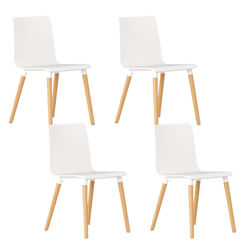 Zeitgenössischer offener Esstuhl Holzseitenstuhl für Esszimmer