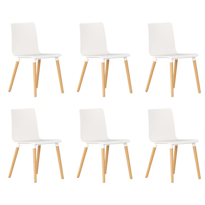 Zeitgenössischer offener Esstuhl Holzseitenstuhl für Esszimmer