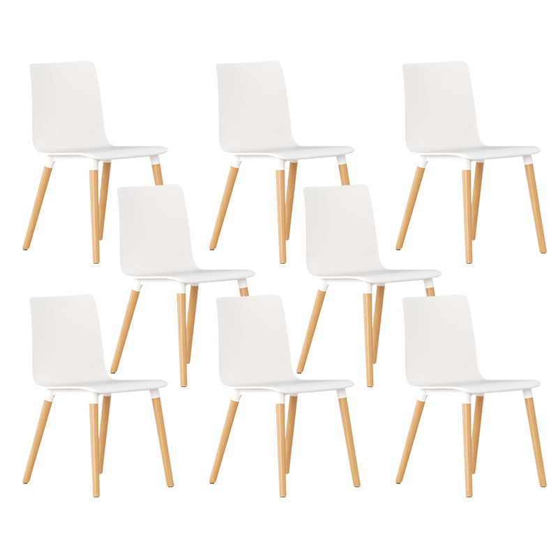 Zeitgenössischer offener Esstuhl Holzseitenstuhl für Esszimmer