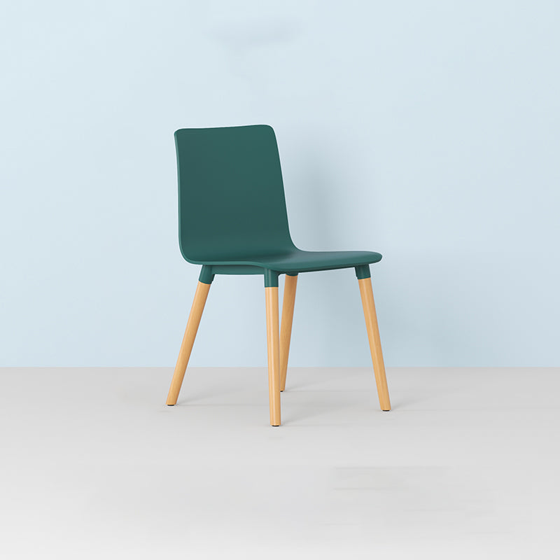 Zeitgenössischer offener Esstuhl Holzseitenstuhl für Esszimmer