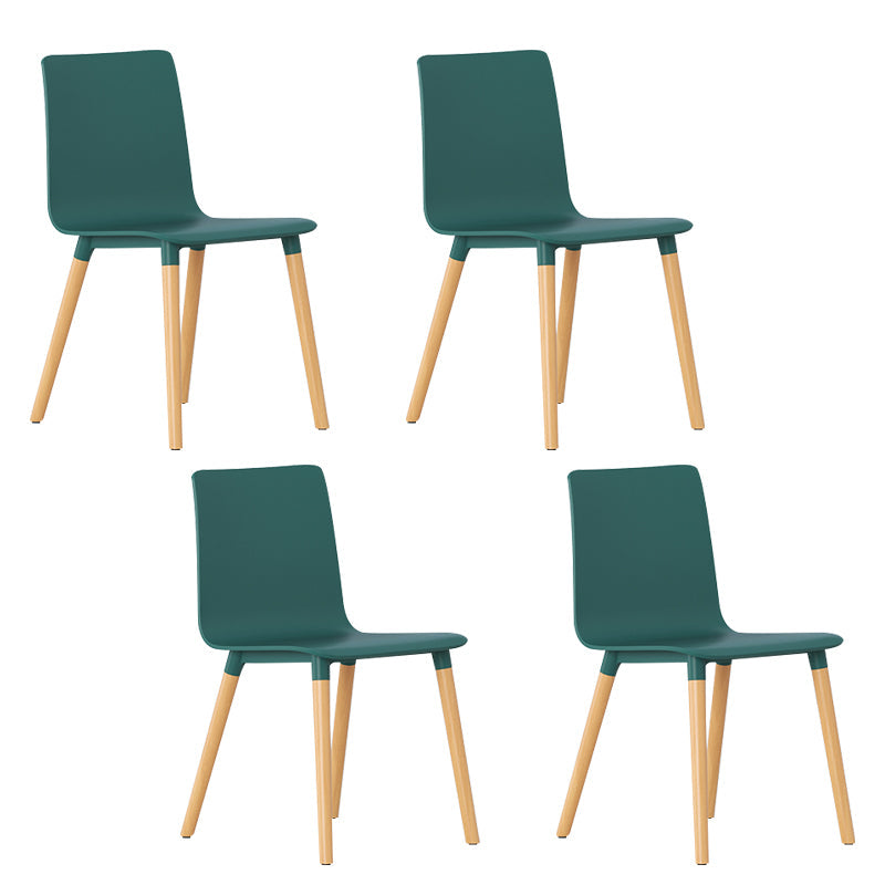 Zeitgenössischer offener Esstuhl Holzseitenstuhl für Esszimmer