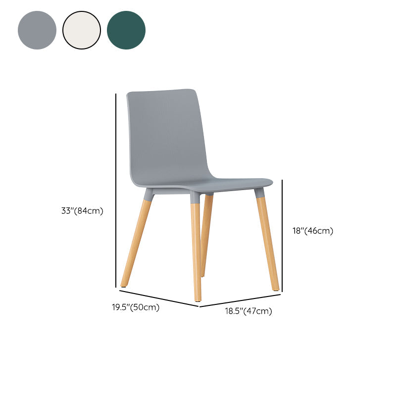 Zeitgenössischer offener Esstuhl Holzseitenstuhl für Esszimmer