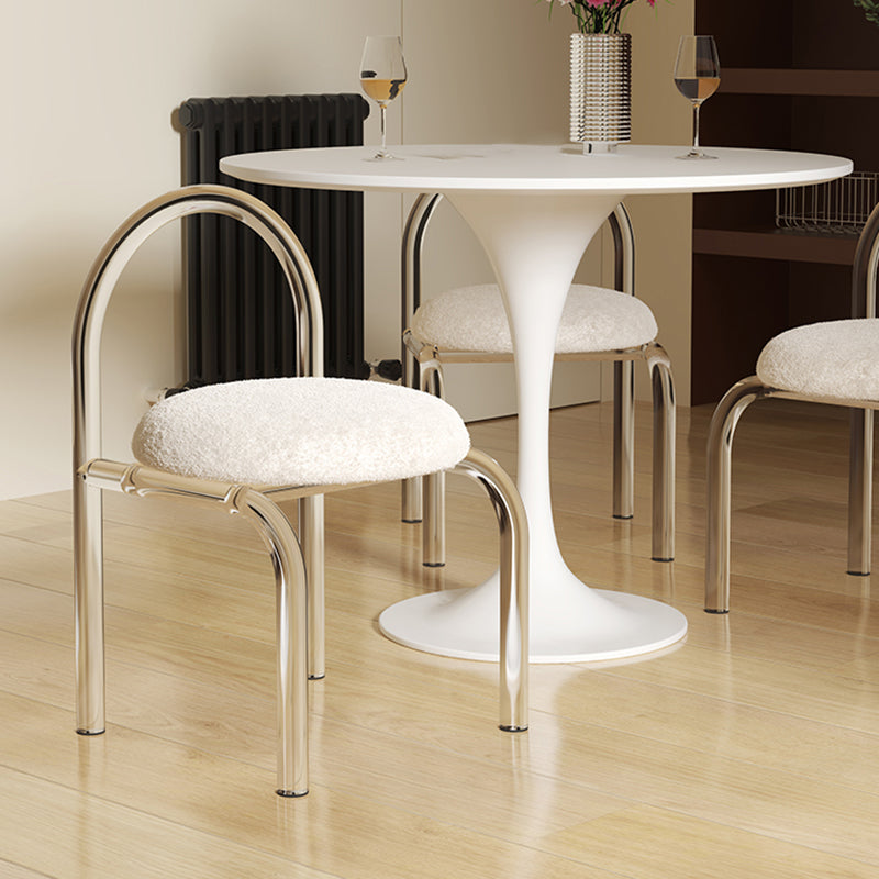 Acrylic Dining Arm Chair Open Upholstered Chair for Dining Room Clearhalo 'Dining Chairs' 'Dining Tables & Seating' 'dining_chair' 'furn' 'furn_dining_chair' 'Furniture' 'Kitchen & Dining Furniture' 7650575