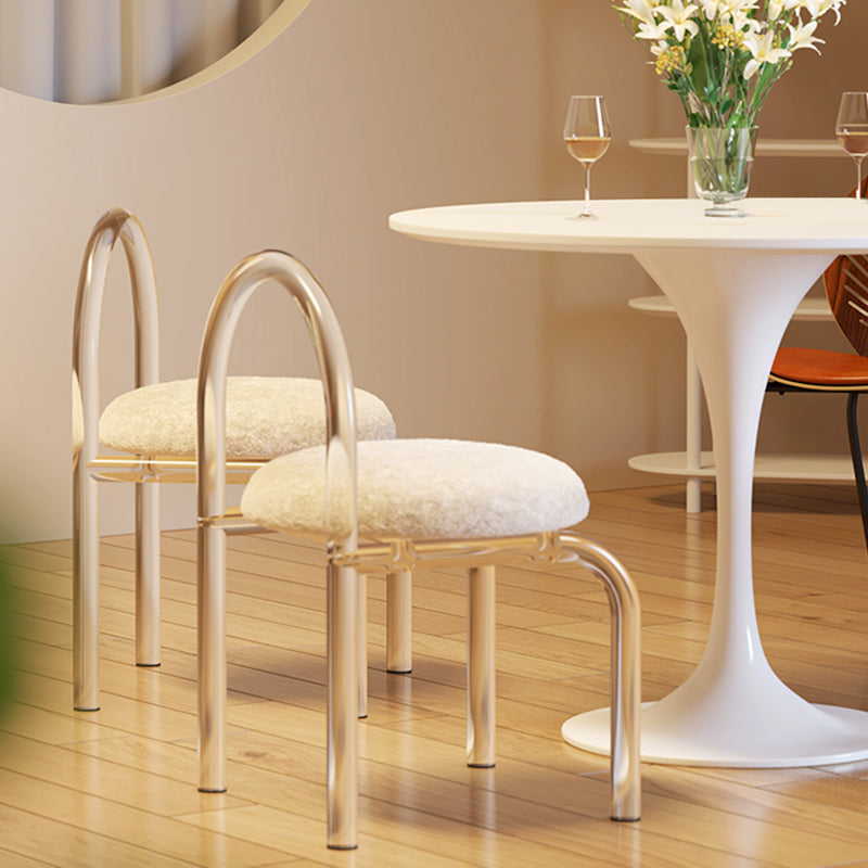 Acrylic Dining Arm Chair Open Upholstered Chair for Dining Room Clearhalo 'Dining Chairs' 'Dining Tables & Seating' 'dining_chair' 'furn' 'furn_dining_chair' 'Furniture' 'Kitchen & Dining Furniture' 7650577