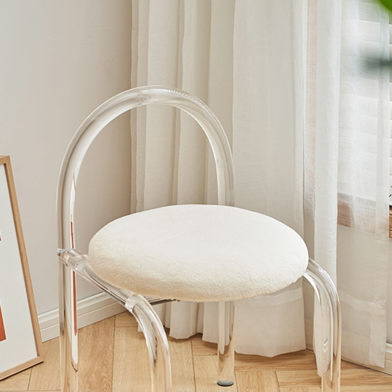 Acrylic Dining Arm Chair Open Upholstered Chair for Dining Room Clearhalo 'Dining Chairs' 'Dining Tables & Seating' 'dining_chair' 'furn' 'furn_dining_chair' 'Furniture' 'Kitchen & Dining Furniture' 7650580