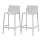 Contemporary Low Back Indoor Plastic Armless Bar Stool with Footrest White 2 Piece Set Counter Stool(26"H) Clearhalo 'Bar Furniture' 'Bar Stools' 'bar_stools' 'furn' 'furn_bar_stools' 'Furniture' 'Kitchen & Dining Furniture' 7650588