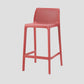 Contemporary Low Back Indoor Plastic Armless Bar Stool with Footrest Red 1 Piece Counter Stool(26"H) Clearhalo 'Bar Furniture' 'Bar Stools' 'bar_stools' 'furn' 'furn_bar_stools' 'Furniture' 'Kitchen & Dining Furniture' 7650597