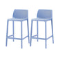 Contemporary Low Back Indoor Plastic Armless Bar Stool with Footrest Blue 2 Piece Set Counter Stool(26"H) Clearhalo 'Bar Furniture' 'Bar Stools' 'bar_stools' 'furn' 'furn_bar_stools' 'Furniture' 'Kitchen & Dining Furniture' 7650607