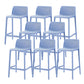 Contemporary Low Back Indoor Plastic Armless Bar Stool with Footrest Blue 8 Piece Set Counter Stool(26"H) Clearhalo 'Bar Furniture' 'Bar Stools' 'bar_stools' 'furn' 'furn_bar_stools' 'Furniture' 'Kitchen & Dining Furniture' 7650610