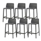 Contemporary Low Back Indoor Plastic Armless Bar Stool with Footrest Black 6 Piece Set Counter Stool(26"H) Clearhalo 'Bar Furniture' 'Bar Stools' 'bar_stools' 'furn' 'furn_bar_stools' 'Furniture' 'Kitchen & Dining Furniture' 7650614
