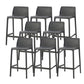 Contemporary Low Back Indoor Plastic Armless Bar Stool with Footrest Black 8 Piece Set Counter Stool(26"H) Clearhalo 'Bar Furniture' 'Bar Stools' 'bar_stools' 'furn' 'furn_bar_stools' 'Furniture' 'Kitchen & Dining Furniture' 7650615