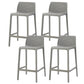 Contemporary Low Back Indoor Plastic Armless Bar Stool with Footrest Grey 4 Piece Set Counter Stool(26"H) Clearhalo 'Bar Furniture' 'Bar Stools' 'bar_stools' 'furn' 'furn_bar_stools' 'Furniture' 'Kitchen & Dining Furniture' 7650618