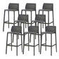Contemporary Low Back Indoor Plastic Armless Bar Stool with Footrest Black 8 Piece Set Bar Stool(30"H) Clearhalo 'Bar Furniture' 'Bar Stools' 'bar_stools' 'furn' 'furn_bar_stools' 'Furniture' 'Kitchen & Dining Furniture' 7650625