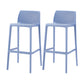 Contemporary Low Back Indoor Plastic Armless Bar Stool with Footrest Blue 2 Piece Set Bar Stool(30"H) Clearhalo 'Bar Furniture' 'Bar Stools' 'bar_stools' 'furn' 'furn_bar_stools' 'Furniture' 'Kitchen & Dining Furniture' 7650627