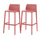 Contemporary Low Back Indoor Plastic Armless Bar Stool with Footrest Red 2 Piece Set Bar Stool(30"H) Clearhalo 'Bar Furniture' 'Bar Stools' 'bar_stools' 'furn' 'furn_bar_stools' 'Furniture' 'Kitchen & Dining Furniture' 7650637