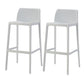 Contemporary Low Back Indoor Plastic Armless Bar Stool with Footrest White 2 Piece Set Bar Stool(30"H) Clearhalo 'Bar Furniture' 'Bar Stools' 'bar_stools' 'furn' 'furn_bar_stools' 'Furniture' 'Kitchen & Dining Furniture' 7650642