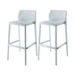 Contemporary Low Back Indoor Plastic Armless Bar Stool with Footrest Textured White 2 Piece Set Bar Stool(30"H) Clearhalo 'Bar Furniture' 'Bar Stools' 'bar_stools' 'furn' 'furn_bar_stools' 'Furniture' 'Kitchen & Dining Furniture' 7650647