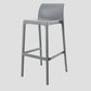 Contemporary Low Back Indoor Plastic Armless Bar Stool with Footrest Silver Gray 1 Piece Bar Stool(30"H) Clearhalo 'Bar Furniture' 'Bar Stools' 'bar_stools' 'furn' 'furn_bar_stools' 'Furniture' 'Kitchen & Dining Furniture' 7650666