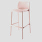 Contemporary Low Back Indoor Plastic Armless Bar Stool with Footrest Pink 1 Piece Bar Stool(30"H) Clearhalo 'Bar Furniture' 'Bar Stools' 'bar_stools' 'furn' 'furn_bar_stools' 'Furniture' 'Kitchen & Dining Furniture' 7650671